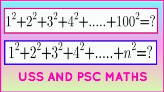 USS MATHS MODEL QUESTION 2023|10TH PRELIMS |NMMS|KTET|Find  sum of the squares of n natural number?