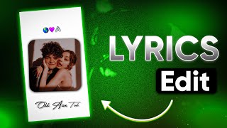 New Trending Lyrics Video Editing Alight Motion | Alight Motion Video Editing Tutorial