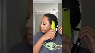 Shampoo my hair with me after taking out my 2 month old braids #washday
