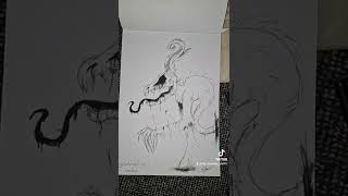 #monster  Drawing #traditionalart #art #creepy #scaryart