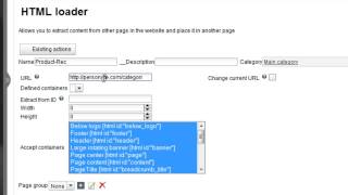 Действие HTML loader