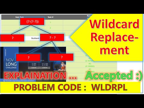 #codechef #long #challenge WILDCARD REPLACEMENT | ADVANCED DP solution ✅ explanation |#code #contest