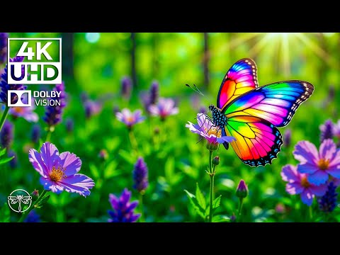 Wings in Harmony 4K 🦋🌿  Relaxing Piano & Butterfly Moments in a Garden of Green Bliss