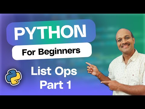 Part I | 8.1 List Operations | 8.Operations on Datastructure | Python