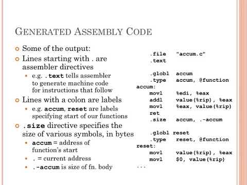 Lec06 x86 64 Implementation Of C Program
