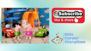 Peppa and George's Big Race Day - Peppa Pig Toys - Race Cars #peppapig #toys #learning