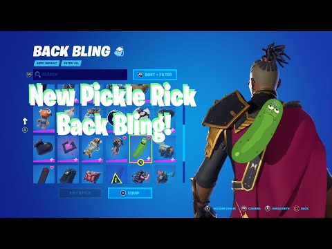 *New* Pickle Rick Back Bling!