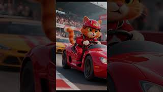 Speed Unleashed: The Fast Cat Races Like Lightning!” #catlife #cat #cartoonstory #inspiration