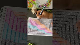 Easy Zentangle Art #artshorts #zentangleart #relaxingart #stressrelief #doodle #doodleart #drawing