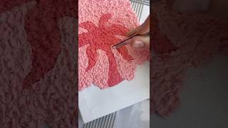 DIY @pinkpalmpuff Textured Canvas🌴🌸 ​⁠ #pinkpalmpuff #texturedcanvas #diy #art #viral #shorts