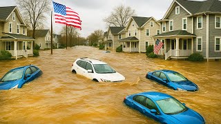 New Jersey Underwater! INSANE Flash Floods Turn Streets into Raging Rivers — Vehicles Swept Away