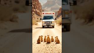 Gophers Help Ambulance Get Through A Landslide! 🐾🐾#dog #shorts
