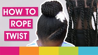 HOW TO ROPE TWIST FOR LONG & TANGLE FREE HAIR || 80 || - We used rope twists to grow long 4c hair.