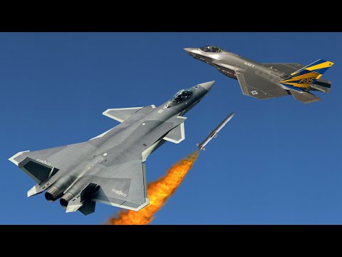 [4K] China's Stealth Fighter J-20, KJ-500 locked 2 US F35 for the first time over East China Sea
