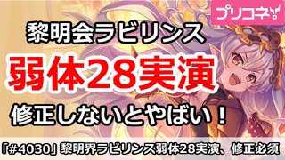 【プリコネ】黎明界ラビリンスを弱体28で実演プレイ、修正しないとやばい！【プリンセスコネクト！】