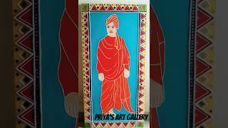 swami vivekananda mud art piece #lippanart #mudart #swamivivekananda #indianartist
