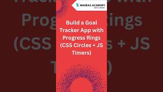 Goal Tracker with Animated Progress Rings! 🔄🎯 | Build in 60 Seconds with CSS + JS | #shorts