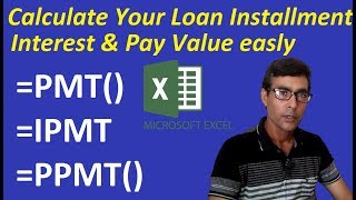 EMI Calculation - Excel Financial Functions PMT, IPMT, PPMT in Hindi