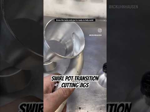 Easy perfect results with swirl pot transition cut jigs!  #metalfabrication #swirlpot #automotive