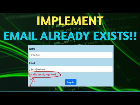 How to Check Unique Email in PHP Registration Form Using MySQL