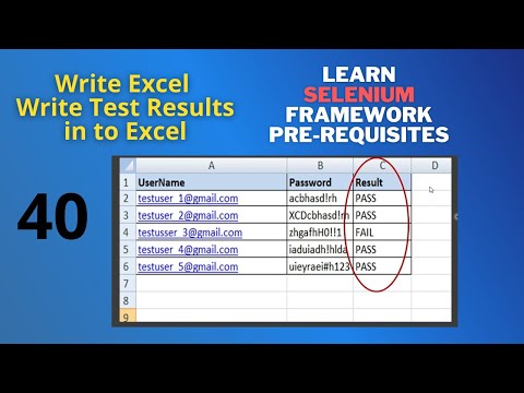 40# How to write in to Excel || User Login Scenario II Apache POI || Selenium Automation