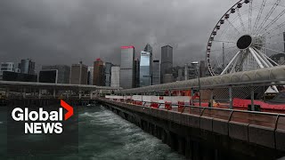 Typhoon Wipha: Heavy rain, strong winds batter Hong Kong