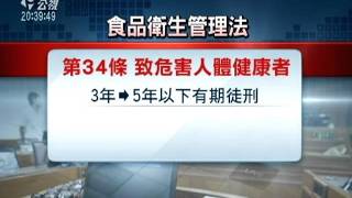 20110602-公視晚間新聞-食品衛生法修正 罰鍰刑責加重.mpg