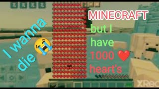 Minecraft but i have to die || with 1000 hearts ❤ 🤯
