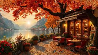 Soothing Fall Jazz 🍁 Watch the Leaves Fall with Gentle Café Vibes