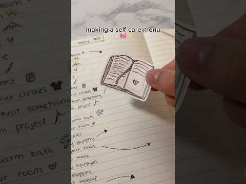 your sign to make a self care menu ☺️ #drawing #journal #aesthetic #trending #viral #fyp #tinylilee