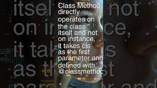 Today’s Question:  Why Class Method directly operates on the class itself and not on instance?
