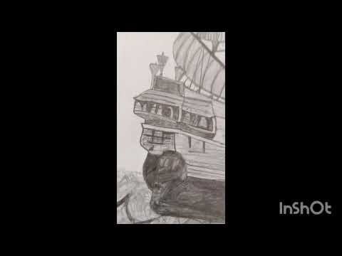 how to draw a pirate ship🚢 sketch👍