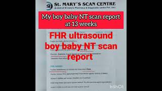 Ultrasound NT scan report boy baby at 13 weeks #shorts #boybaby #genderreveal #ultrasound