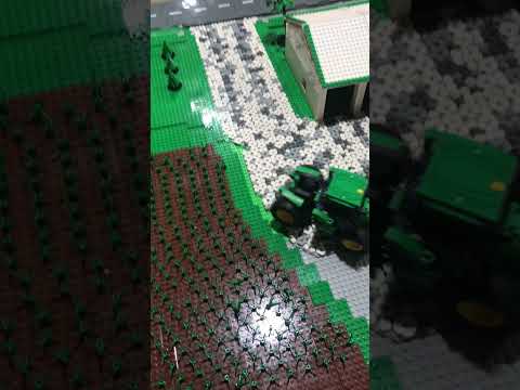 Motorized Lego John Deere 9620r  #lego #shorts #johndeere