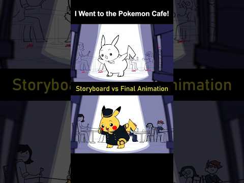 Storyboard vs Animation: The Pokemon Cafe! (shot 12)