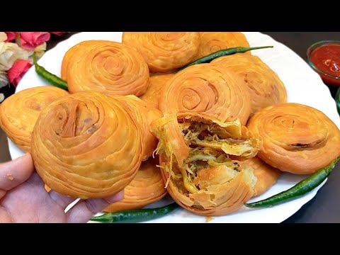 Perfect Layers wali Crispy Chicken Kachori | Keema Kachori Recipe | Khasta Kachori Recipe