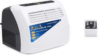 serenelife small air conditioner portable 8000 btu with built in dehumidifier portable ac unit fo