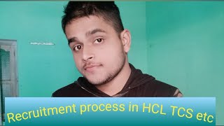 Recruitment process in HCL, TCS, WIPRO.. etc || Amrit Anand #shorts #ytshorts