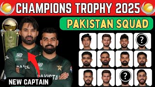 ICC Champion Trophy 2025 - Pakistan Team Squad | Pakistan Team Squad For Champion Trophy | Pak Squad