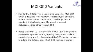 Measurement Device Independent - Quantum Key Distribution (MDI-QKD)