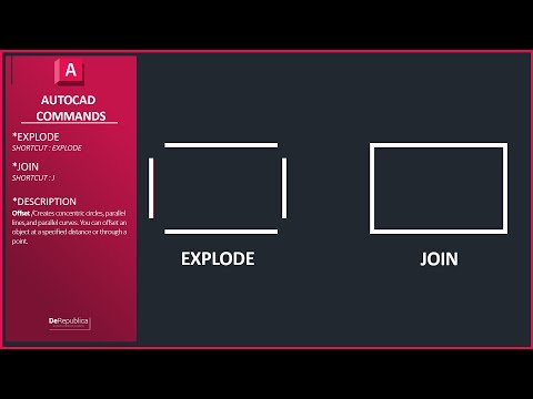 AutoCAD- Break polylines to separate lines or Segments - Explode& Join Command