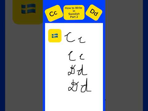 Learn to Write the Swedish Letters ’C’ & ’D’ #shorts #swedish  #alphabet