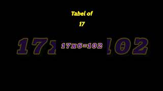 table of 17 #mathstable #studentshelp #learnenglish #english #education