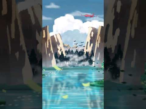 Day 13 - Belajar digital painting - simple environment + parallax animation #digitalpainting