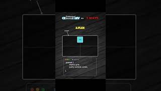3 Ways♻️ Center div #coding #webdesign #webdevelopment #html #css #shorts