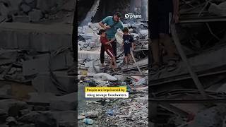 🚨𝐒𝐢𝐥𝐞𝐧𝐭 𝐂𝐫𝐢𝐬𝐢𝐬: Sewage fills the streets of Khan Younis | #gaza #palestine #shorts