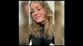Brie larson with lipstick #84