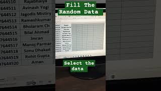 How to fill the random data in Excel with a Shortcut key #exceltips #excel