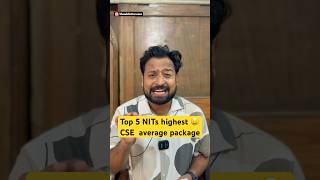 Top 5 NITs 😍🤑CSE average package 🫢#nitwarangal #nitsurathkal #nitrourkela