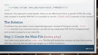 How to Use PHP Include to Dynamically Render Links from Another File